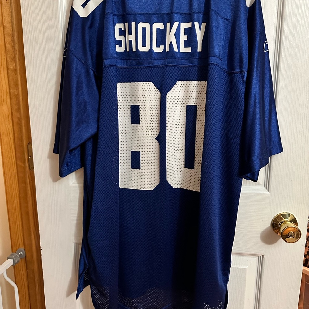 NY Giants Shockey blue jersey #80